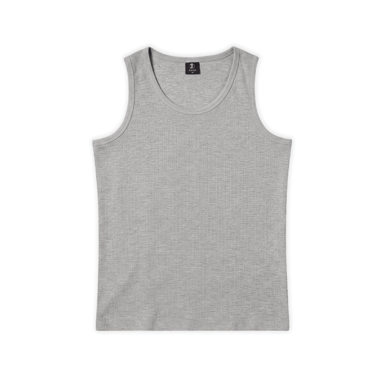 Studio photography of Ribbed Tank Top Ash.
